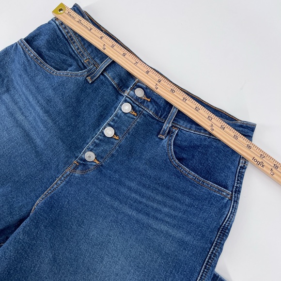 Levi’s Women’s Size 31 Mile High Wide Leg Button Fly Cropped Jeans Casual - Picture 8 of 10